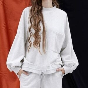 Nap Loungewear Oversized Track Sweatshirt grey